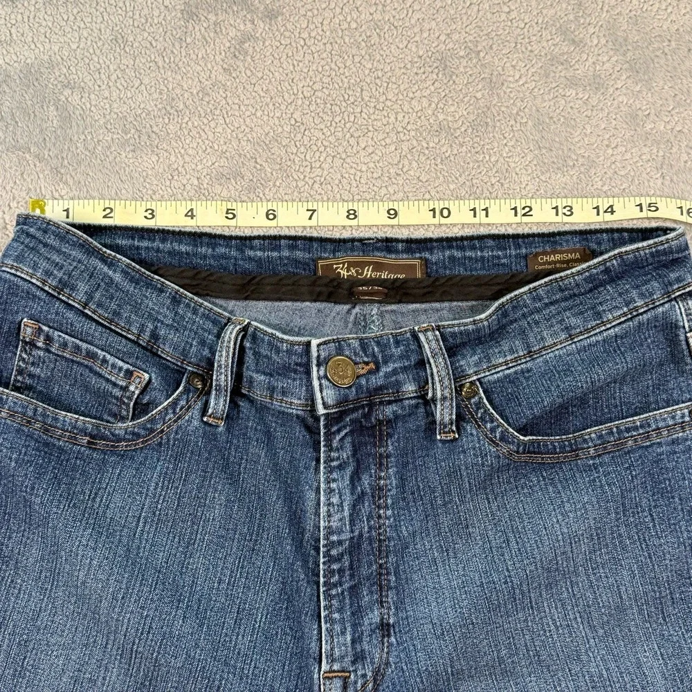 34 Heritage Jeans Mens 35x30 Fits 35x24 Blue Denim Charisma Classic Comfort - Picture 13 of 16